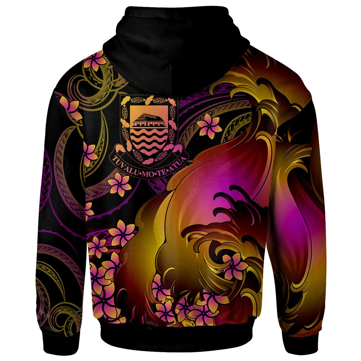 Tuvalu Custom Zip up Hoodie Tuvalu in wave - Polynesian Pride