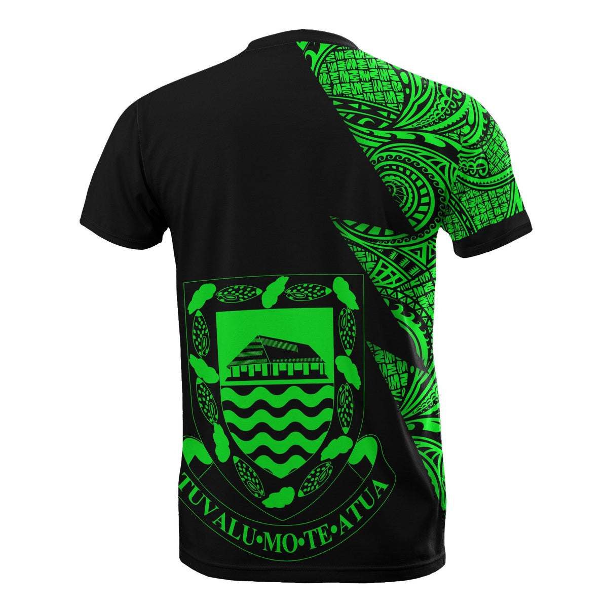 Tuvalu T Shirt Polynesian Pattern Green Flash Style - Polynesian Pride