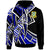 Tuvalu Hoodie Tribal Flower Special Pattern Blue Color Unisex Blue - Polynesian Pride