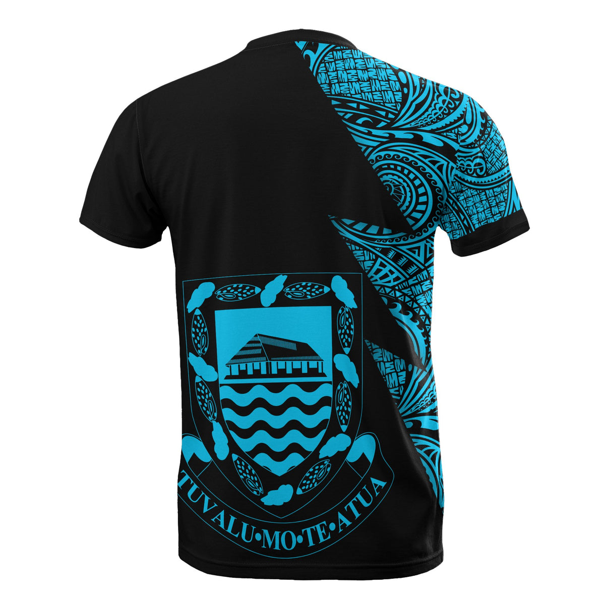 Tuvalu T Shirt Polynesian Pattern Neon Flash Style - Polynesian Pride