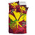 Kanaka Map Turtle Hibiscus Bedding Set - Red Velvet - AH - Polynesian Pride