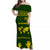 Federated States of Micronesia United Nations Day Women Off Shoulder Long Dress Green Simple World Map Version LT9 Women Green - Polynesian Pride