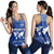 Federated States of Micronesia United Nations Day Women Racerback Tank Blue Simple World Map Version LT9 - Polynesian Pride