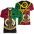 (Custom Personalised) Vanuatu V-Neck T Shirt Tribal Vanuatu Coat Of Arms Flag Style No2 LT9 - Polynesian Pride