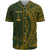 Vanuatu Baseball Shirt - Green Wings Style Unisex Gold - Polynesian Pride