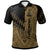 Vanuatu Polo Shirt Gold Color Symmetry Style Unisex Black - Polynesian Pride