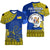 Niue Hiapo V - Neck T Shirt Rock of Polynesia Tapa Niuean Crab Happy Day LT13 Blue - Polynesian Pride