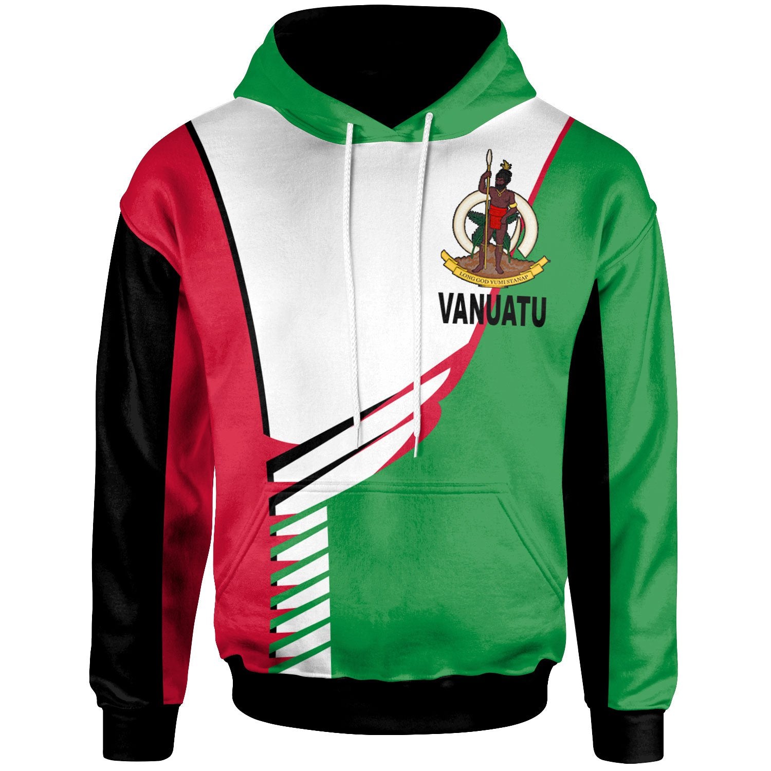 Vanuatu Hoodie Athletes Style Unisex Green - Polynesian Pride