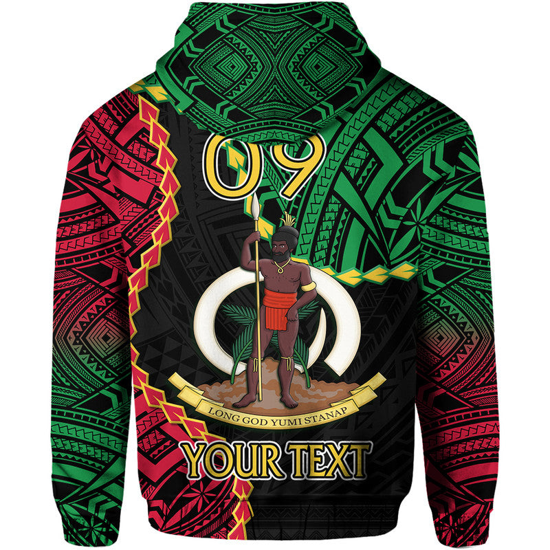 Custom Vanuatu Hoodie Basic Coat of Arms LT9 - Polynesian Pride