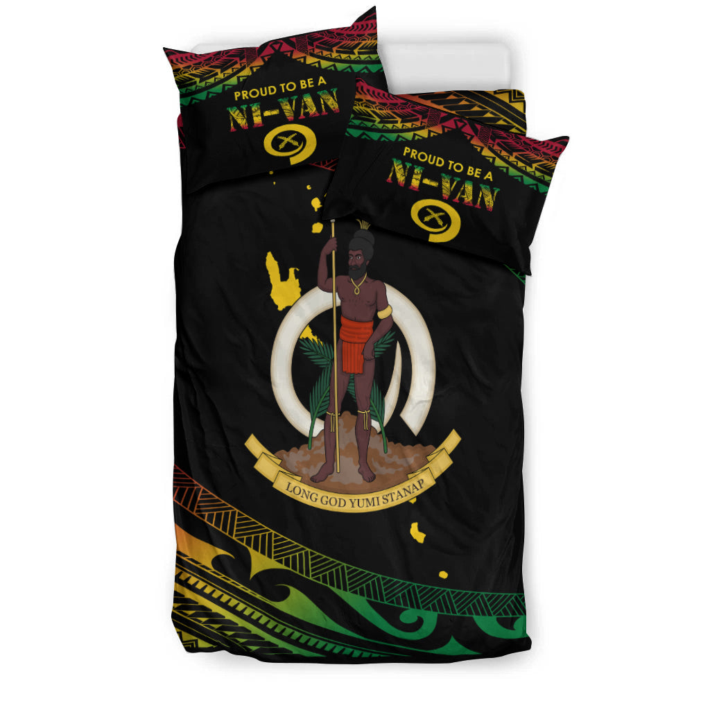 Vanuatu Proud To Be A Ni-Van - Polynesian Pattern Bedding Set LT7 - Polynesian Pride