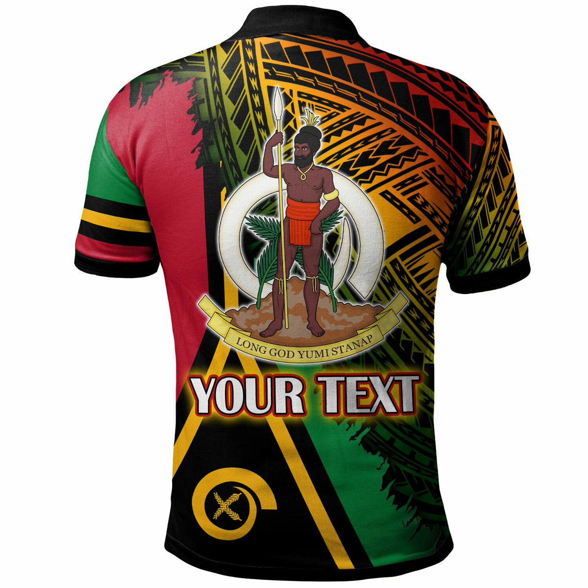 Vanuatu Polo Shirt Custom Polynesian Grunge Texture Style Polo Shirt LT10 - Polynesian Pride