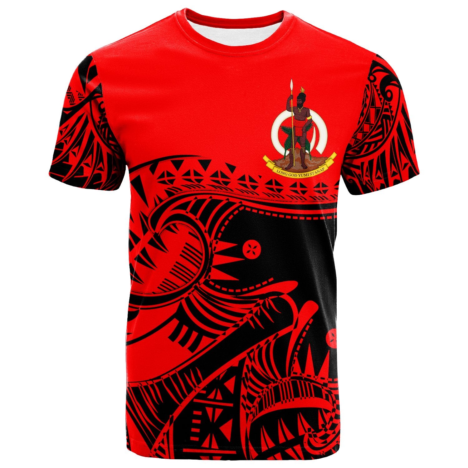 Vanuatu Custom T Shirt Youthful Dynamic Style Unisex Red - Polynesian Pride