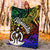 Vanuatu Premium Blanket - Rainbow Polynesian Pattern - Polynesian Pride