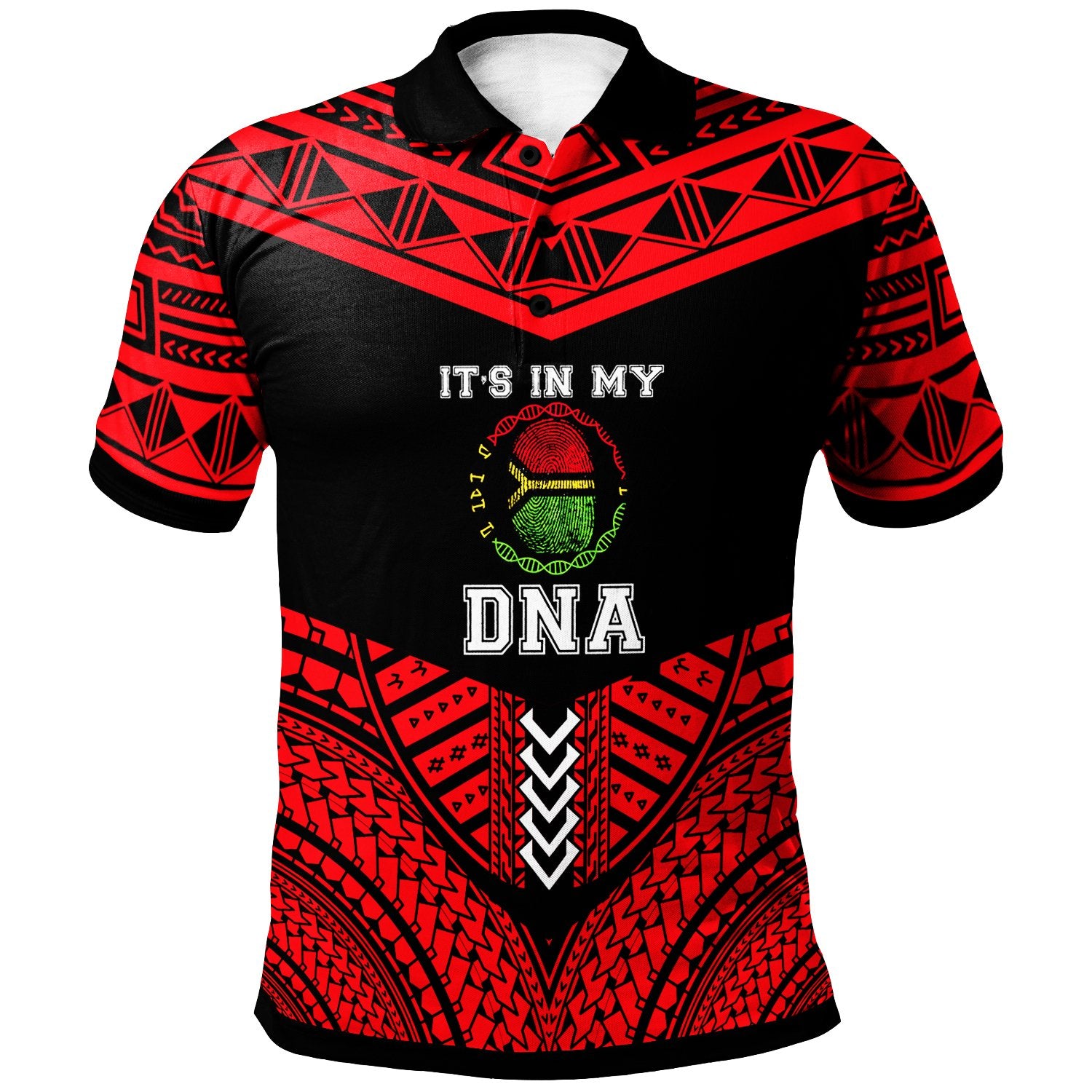 Vanuatu Polo Shirt Its in my DNA Cool Style Red Color Unisex Red - Polynesian Pride