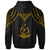 Vanuatu Zip up Hoodie Polynesian Armor Style Gold - Polynesian Pride