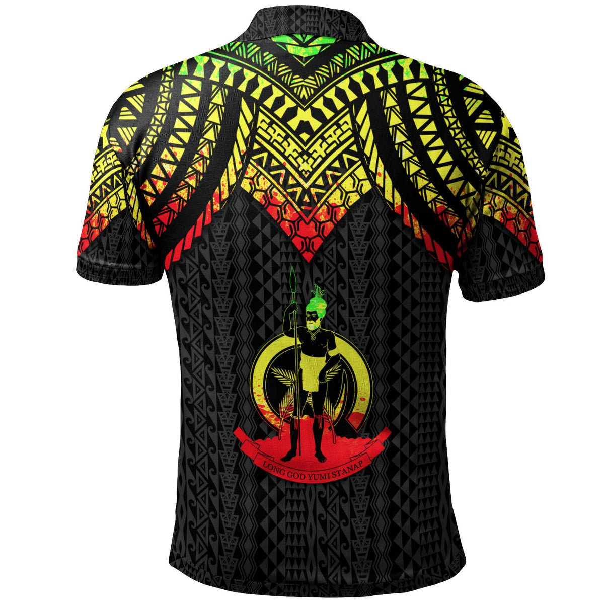 Vanuatu Custom Polo Shirt Polynesian Armor Style Reagge - Polynesian Pride