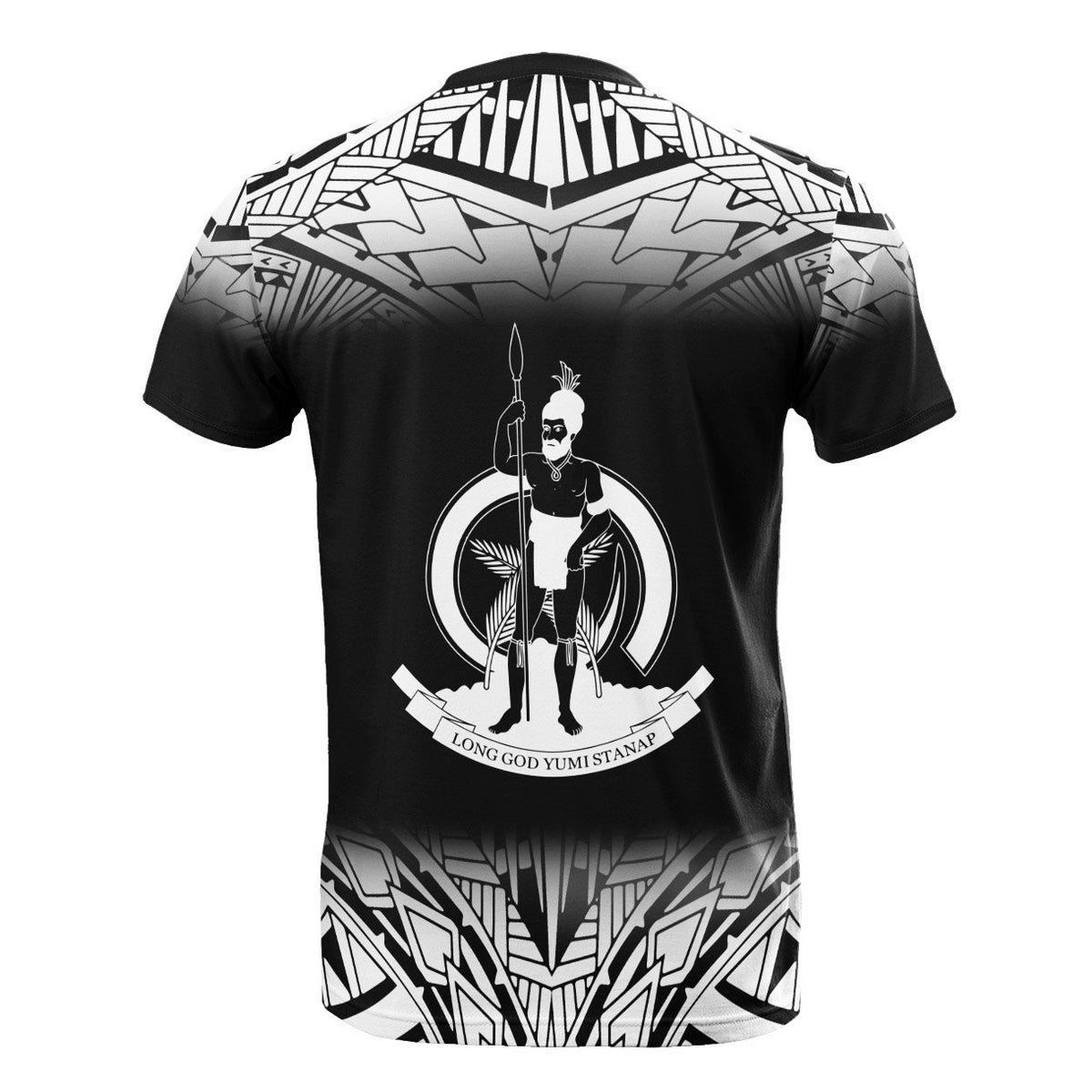 Vanuatu T Shirt Polynesian Fog Black Style - Polynesian Pride