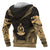 Vanuatu Polynesian Chief Custom Zip up Hoodie Gold Version - Polynesian Pride