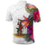 Vanuatu Polo Shirt Polynesian Hibiscus White Pattern - Polynesian Pride