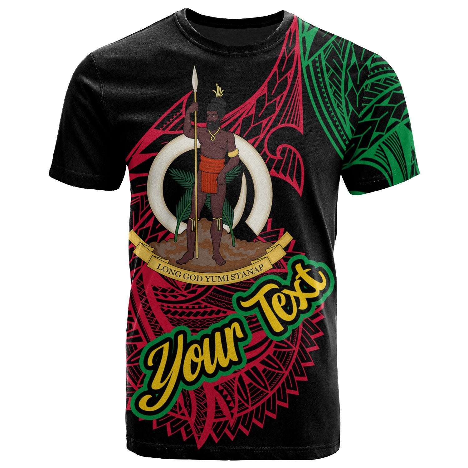 Vanuatu T Shirt Custom Seal of Vanuatu Special Style Unisex Black - Polynesian Pride