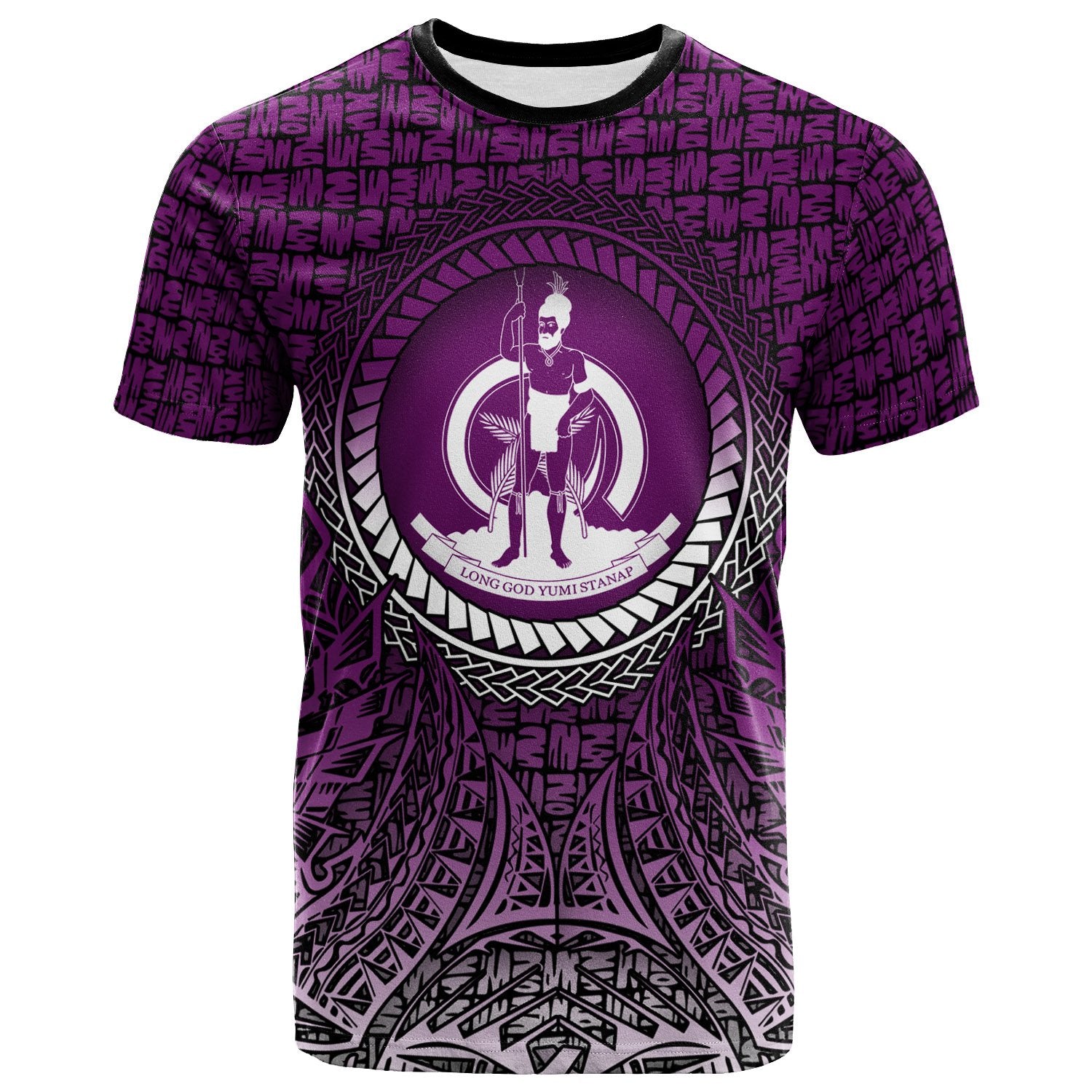 Vanuatu T Shirt Circle Pattern Purple Unisex Purple - Polynesian Pride