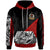 Vanuatu Custom Hoodie Polynesian Diagonal Pattern Red Unisex Red - Polynesian Pride