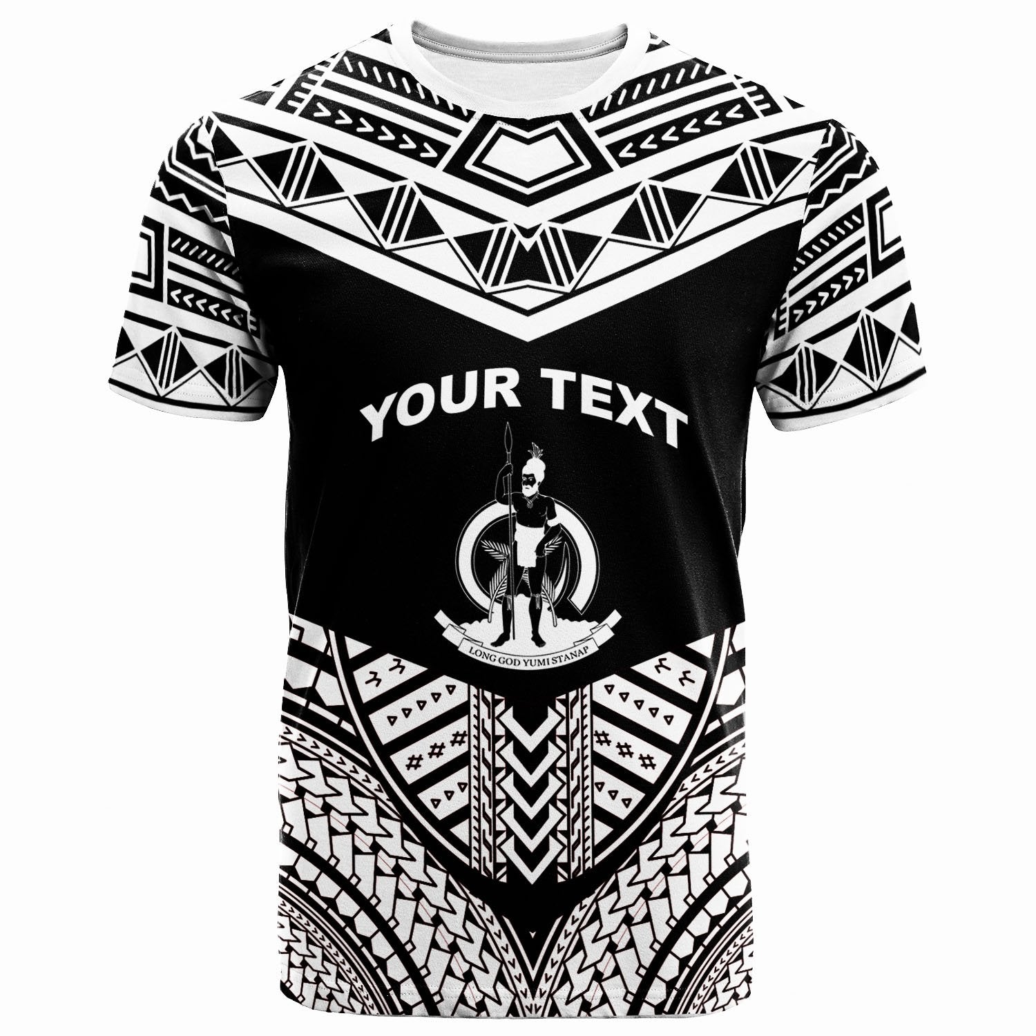 Vanuatu Custom T Shirt Tribal Pattern Cool Style White Color Unisex White - Polynesian Pride