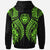 Vanuatu Zip up Hoodie Polynesian Lion Head Green Style - Polynesian Pride