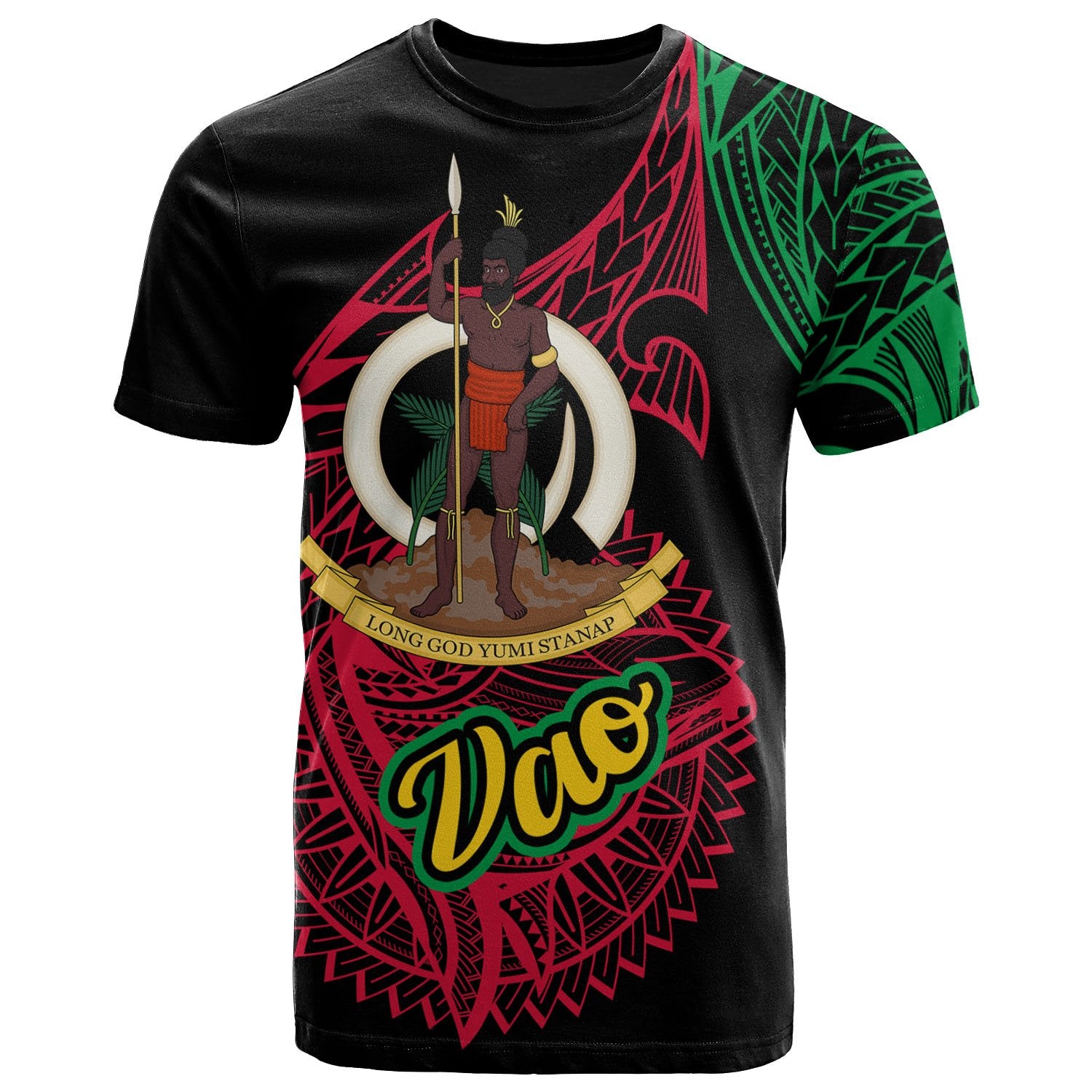 Vanuatu T Shirt Vao Seal of Vanuatu Special Style Unisex Black - Polynesian Pride