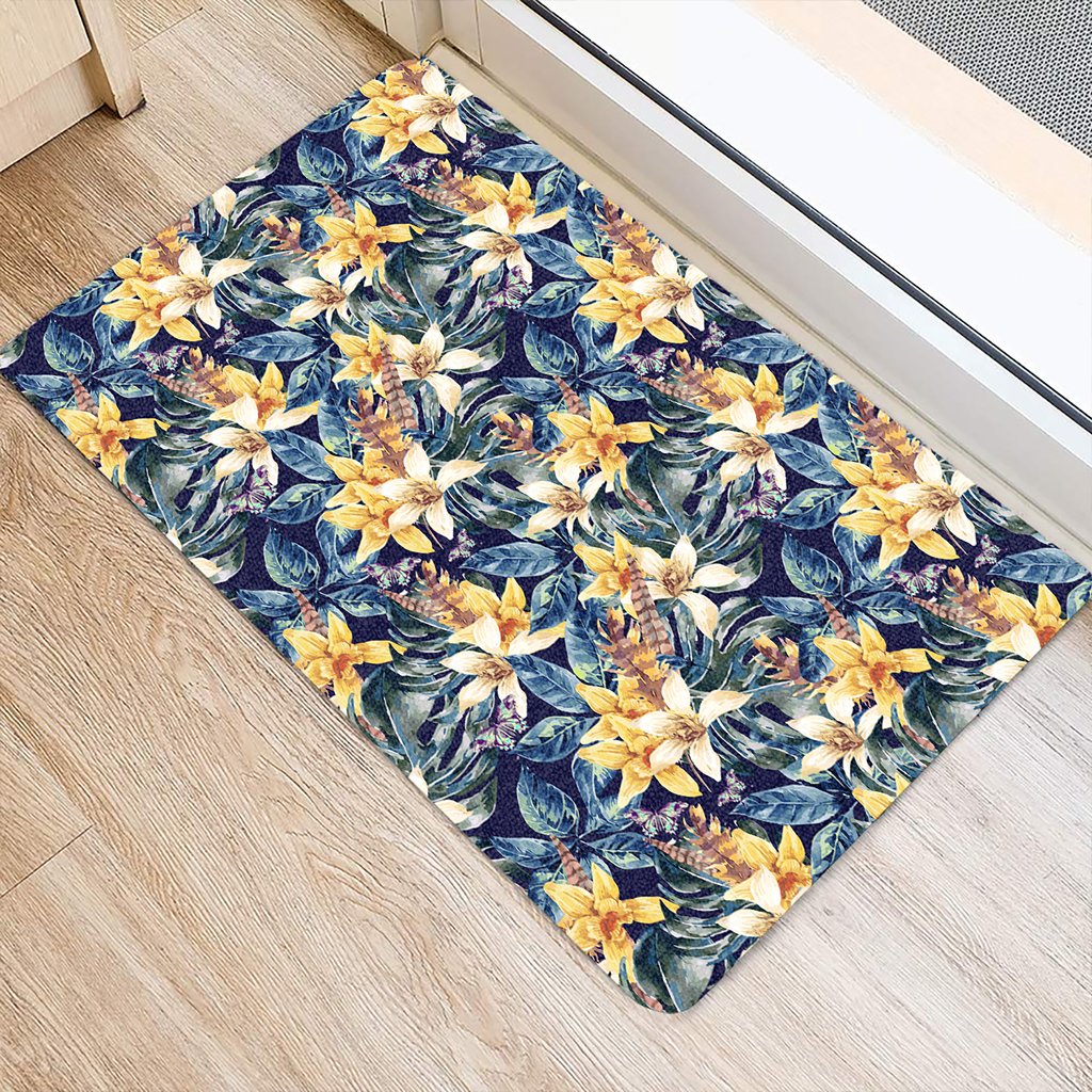 Vintage Floral Hawaii Door Mat - Polynesian Pride
