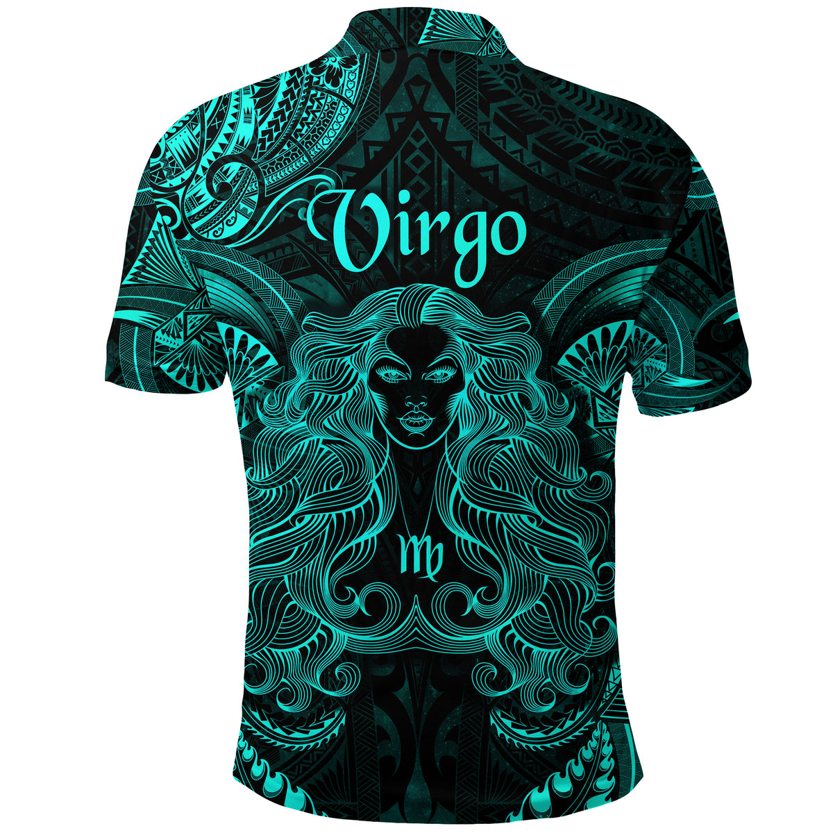 Virgo Zodiac Polynesian Polo Shirt Unique Style Turquoise LT8 - Polynesian Pride