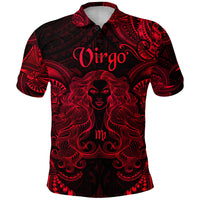 Virgo Zodiac Polynesian Polo Shirt Unique Style Red LT8 - Polynesian Pride