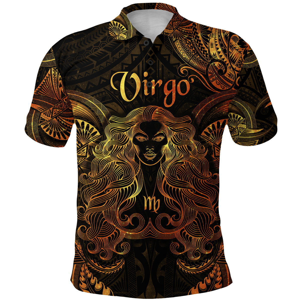Virgo Zodiac Polynesian Polo Shirt Unique Style Gold LT8 - Polynesian Pride