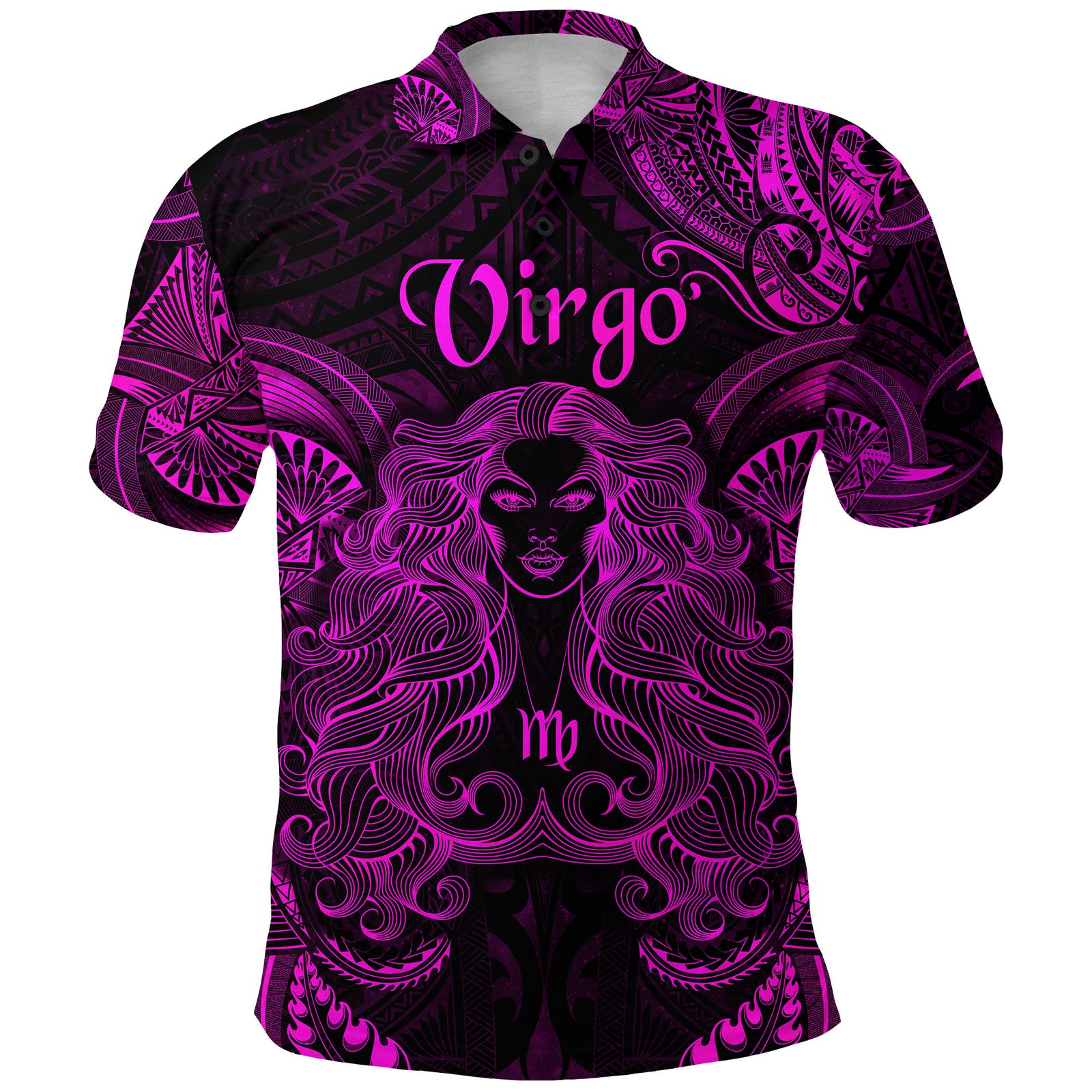 Virgo Zodiac Polynesian Polo Shirt Unique Style Pink LT8 - Polynesian Pride