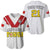 (Custom Personalised) Mate Ma'a Tonga Rugby Baseball Jersey Tongan Kupesi White Style LT9 - Polynesian Pride