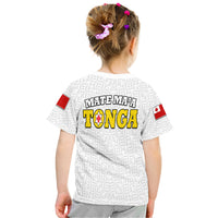 Mate Maa Tonga Rugby T Shirt Tongan Kupesi White Style LT9 - Polynesian Pride