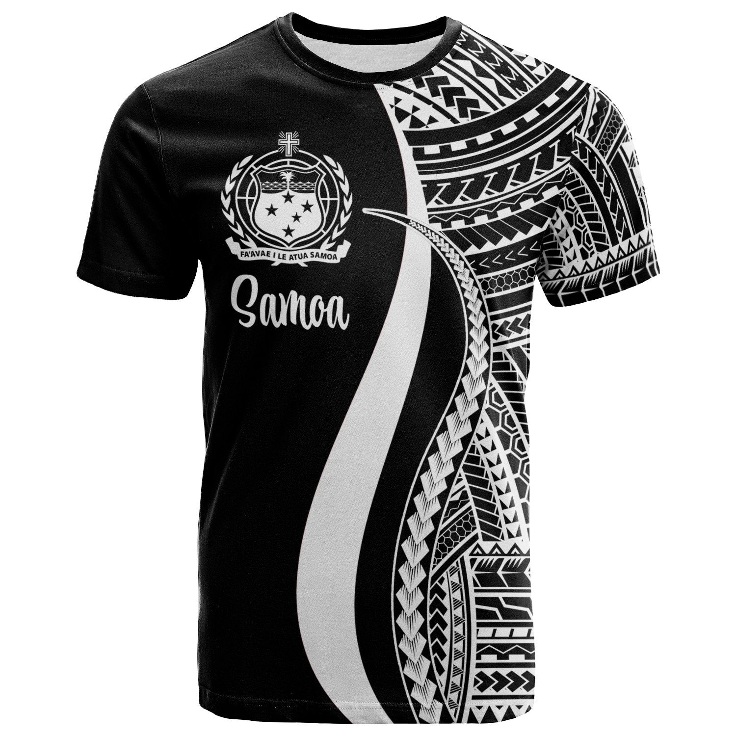 Samoa T Shirt White Polynesian Tentacle Tribal Pattern Unisex White - Polynesian Pride