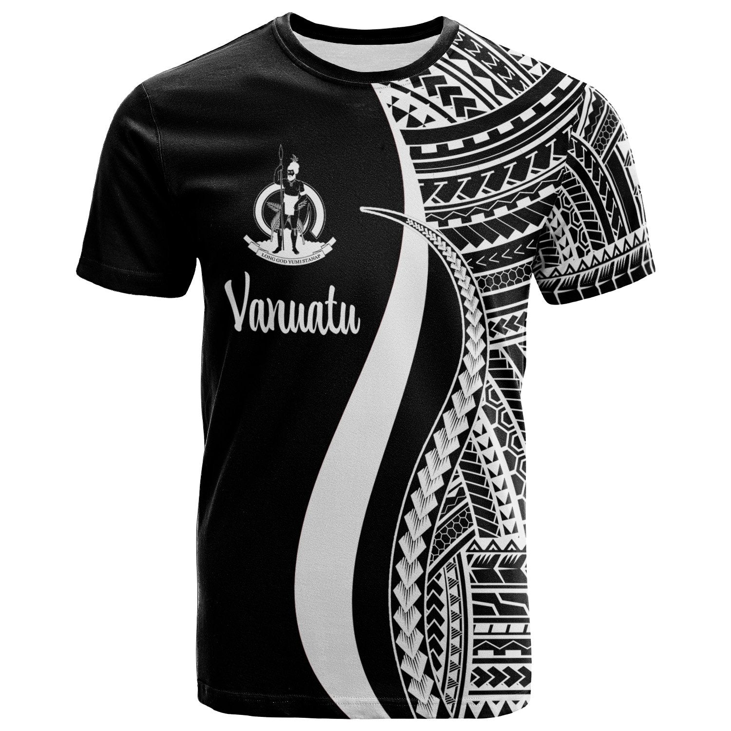 Vanuatu T Shirt White Polynesian Tentacle Tribal Pattern Unisex White - Polynesian Pride