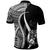 Tonga Custom Polo Shirt White Polynesian Tentacle Tribal Pattern - Polynesian Pride