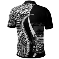 Tuvalu Polo Shirt White Polynesian Tentacle Tribal Pattern - Polynesian Pride