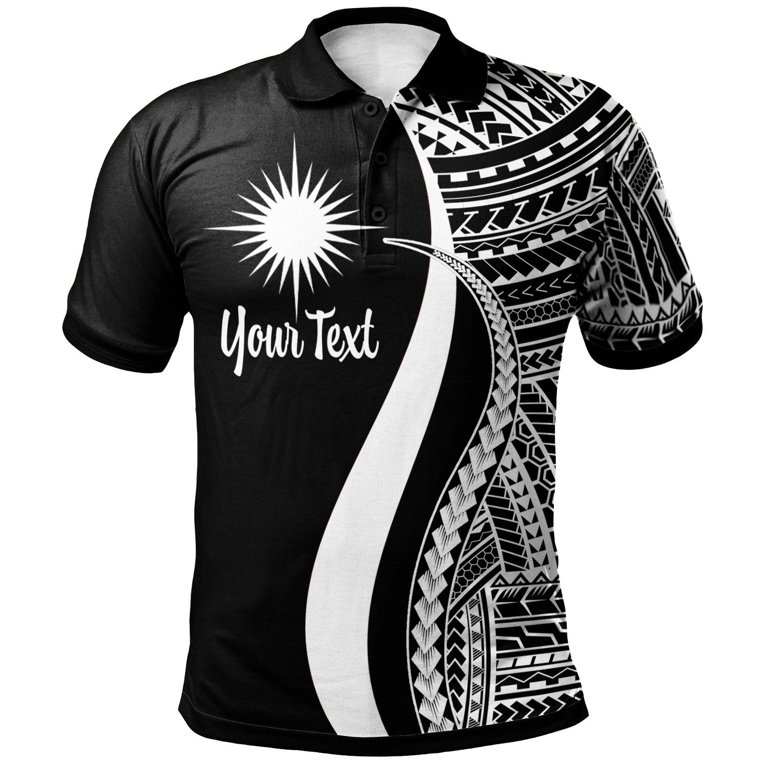 Marshall Islands Custom Polo Shirt White Polynesian Tentacle Tribal Pattern Unisex White - Polynesian Pride