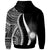 Marshall Islands Zip up Hoodie White Tentacle Tribal Pattern - Polynesian Pride