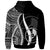 Yap Custom Zip up Hoodie White Tentacle Tribal Pattern - Polynesian Pride