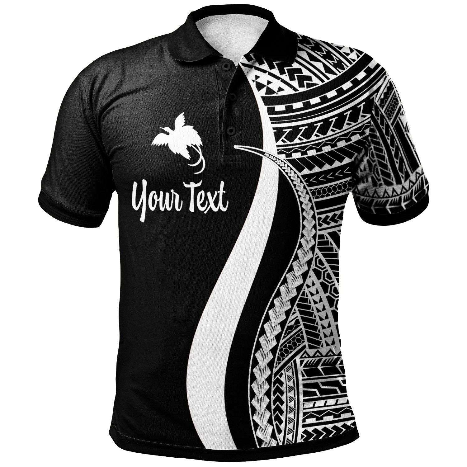 Papua New Guinea Custom Polo Shirt White Polynesian Tentacle Tribal Pattern Unisex White - Polynesian Pride