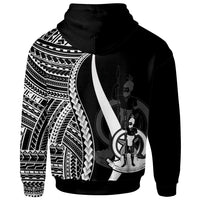 Vanuatu Hoodie White Tentacle Tribal Pattern - Polynesian Pride