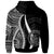 Palau Custom Hoodie White Tentacle Tribal Pattern - Polynesian Pride