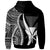 Hawaii Zip up Hoodie White Tentacle Tribal Pattern - Polynesian Pride