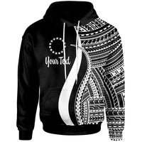 Cook Islands Custom Hoodie White Tentacle Tribal Pattern Unisex White - Polynesian Pride