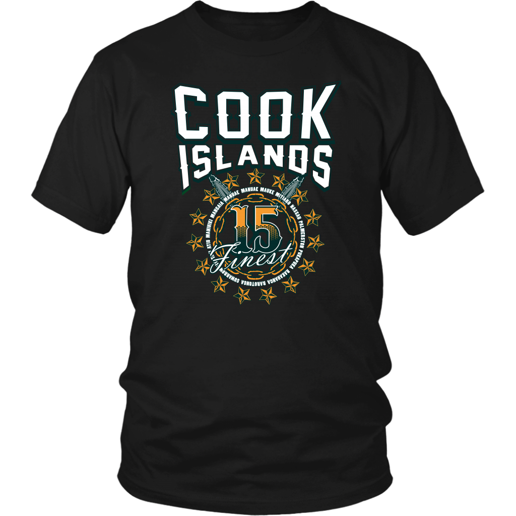 Cook Island 15 Finest T Shirt/Hoodie Unisex Black - Polynesian Pride