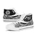 American Samoa High Top Shoes White - Polynesian Tentacle Tribal Pattern - Polynesian Pride